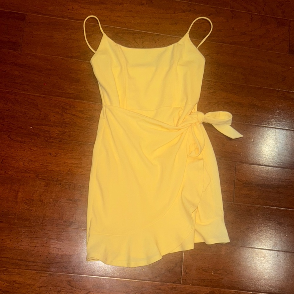 Yellow Sleeveless Wrap romper